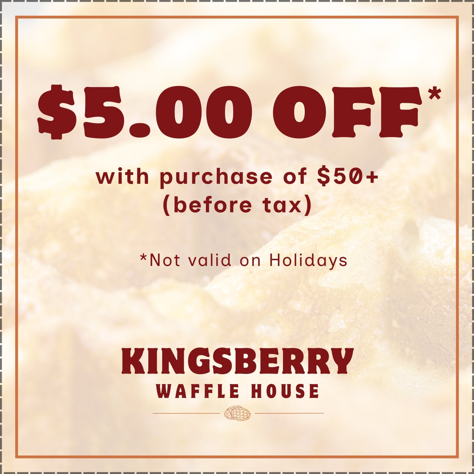 $5 Off $50+ Purchase